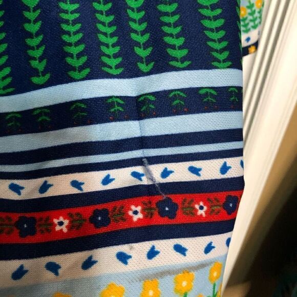 Vtg NPC Fashions Womens Blouse M Poly Retro 3/4 Sleeves Spread Collar Floral - Picture 4 of 10